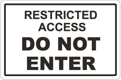 Restricted Access Do Not Enter Sign by SafetySign.com - F7877