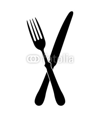 Crossed Fork Over Knife - Vector" Stock Image And Royalty-free
