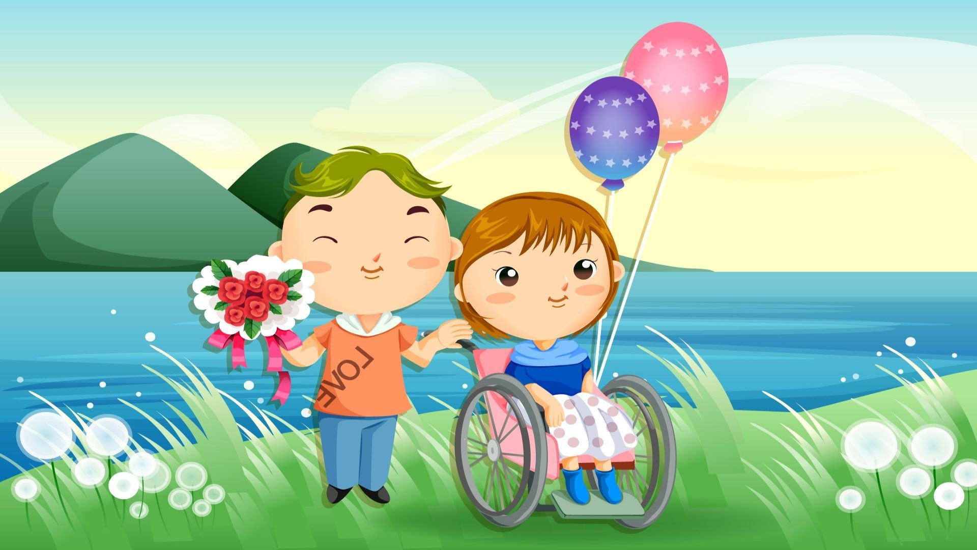 Cute Cartoon Couple Wallpaper 8827 Cliparts Co