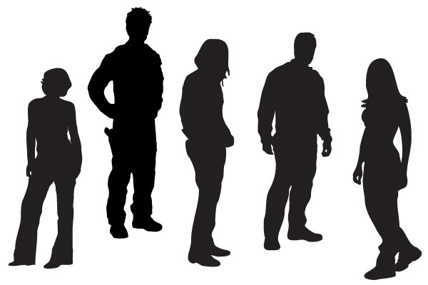 015-People Silhouettes Vector | Free Vector Graphics Download ...