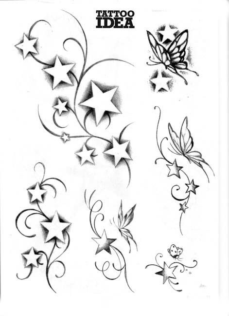 Tattoo Stars with the kids birthstone colorsi think so!!! Tattoos ...