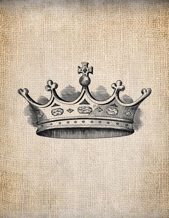 Antique Crown Royalty 6 King Queen Prince Princess Illustration ...