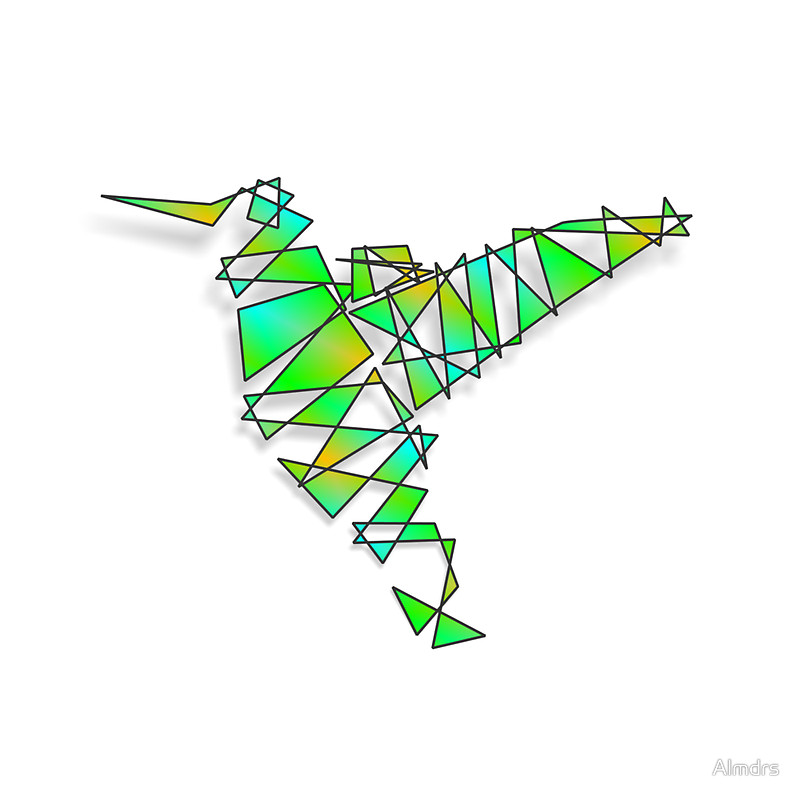 Abstract Hummingbird" Throw Pillows by Almdrs | Redbubble