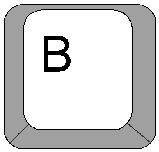 Clipart: Computer Keyboard keys - Letter B key