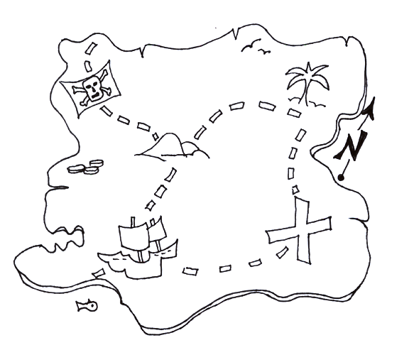 Pirate treasure map printable DUŠAN ČECH