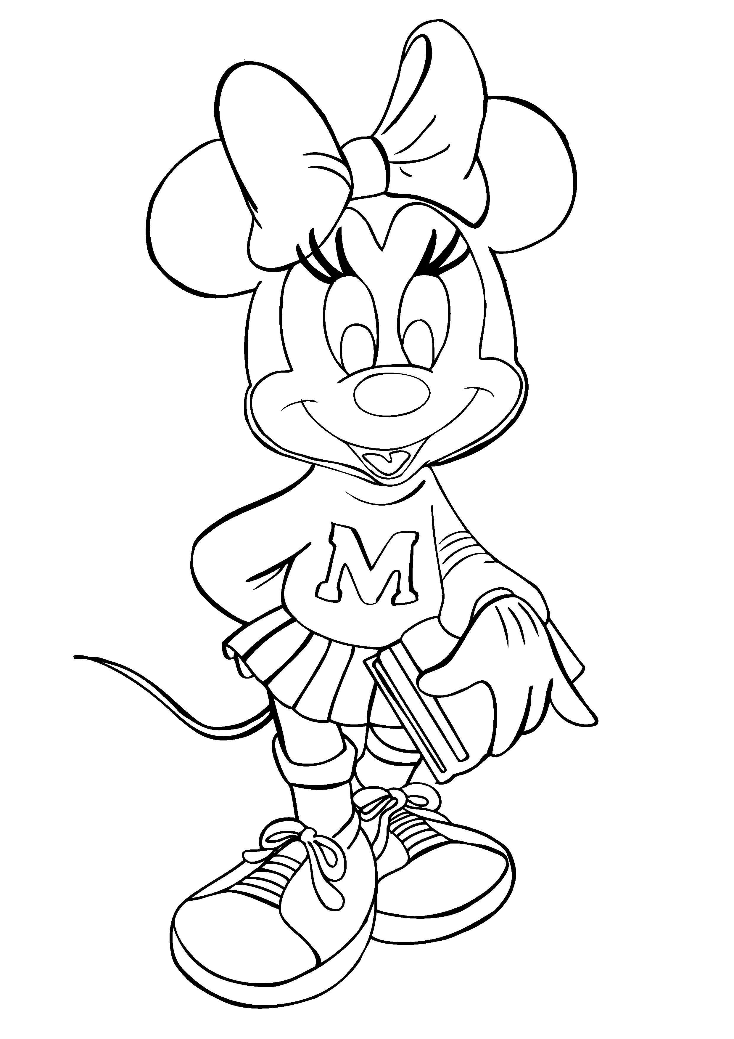 Free Printable Minnie Mouse Coloring Pages For Kids Clipart - Free ...