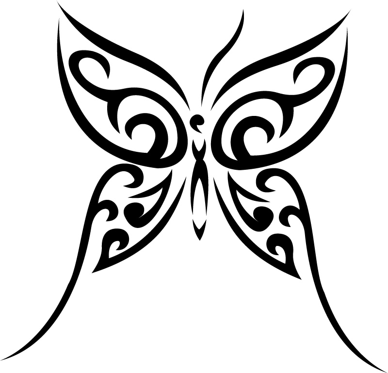Butterfly Tribal Animals Wall Stickers Wall Art Decals Transfers ...