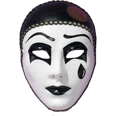 Amazon.com: Pierrot Crying Clown Full Mask: Costume Masks: Clothing