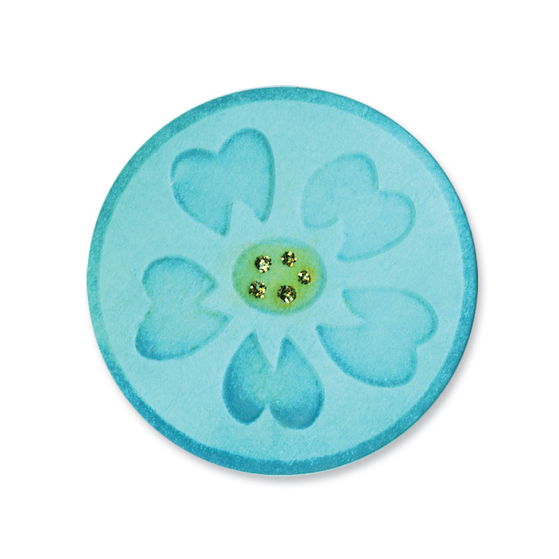 Sizzix BasicGrey Circle with Flower Embosslits Small Die
