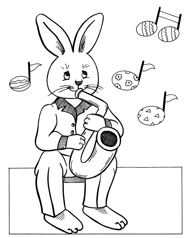 saxaphone Colouring Pages (page 2)