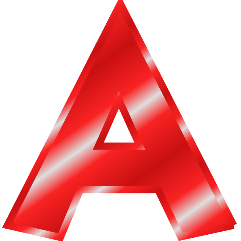 Clipart - Effect Letters Alphabet red
