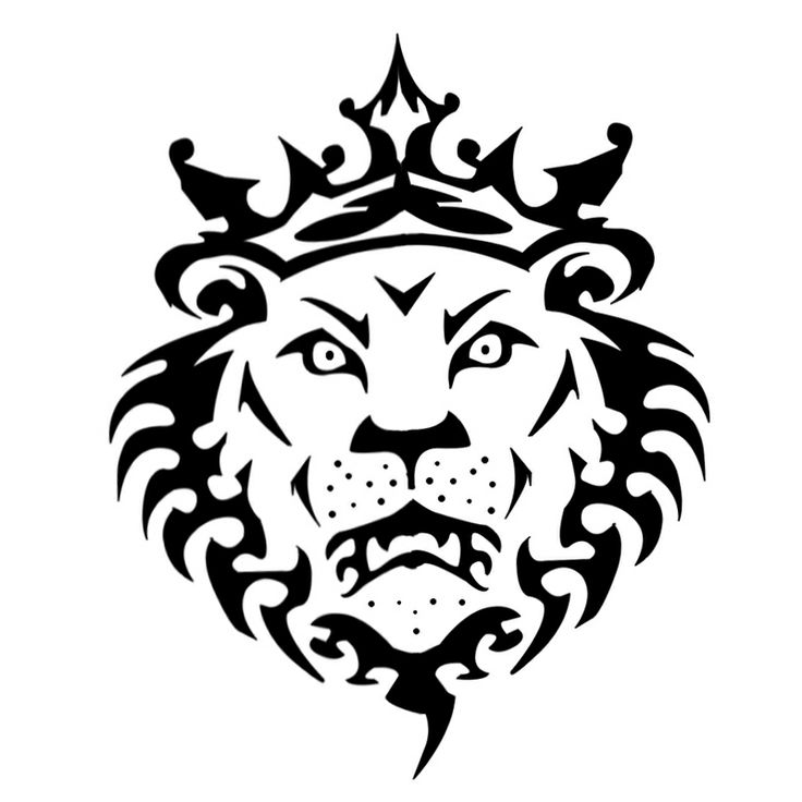 Lion head stencil type design. #tattoo | WIND-Cr8ivity | Pinterest