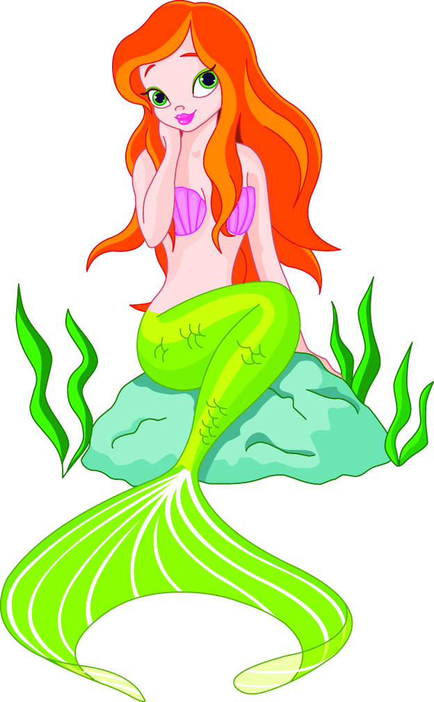 Cartoon mermaid 01 vector Free Vector / 4Vector