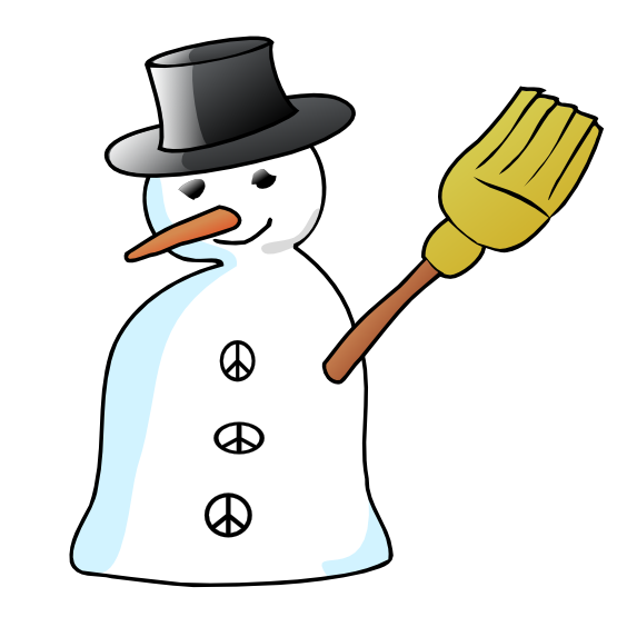 Snowman 1 Holiday Christmas Xmas Peace Symbol Sign Christmas Clip ...