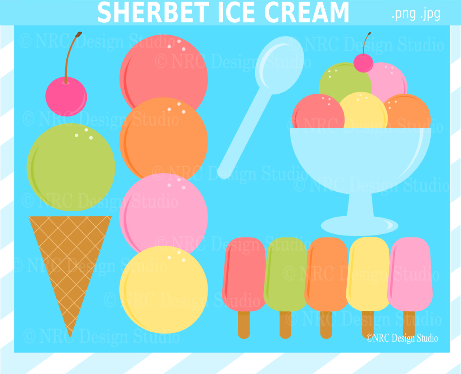 Popular items for ice cream clipart on Etsy