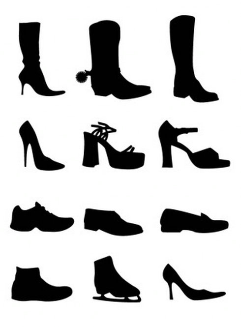 Shoe Vectors Silhouettes | Free Vector Download - Graphics ...