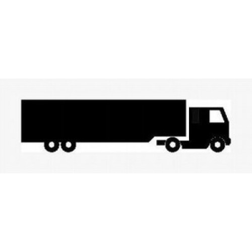 SEMI TRUCK, TRACTOR TRAILER silhouette vinyl sticker - Car, Truck ...