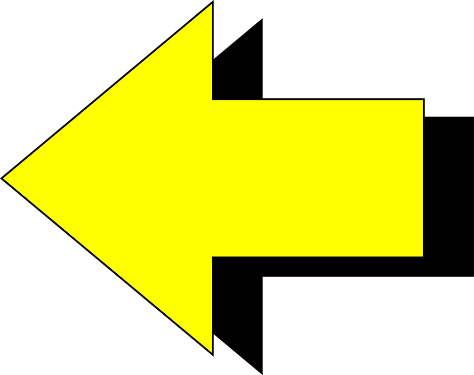 Free Stock Photos | Illustration of a yellow left pointing arrow ...