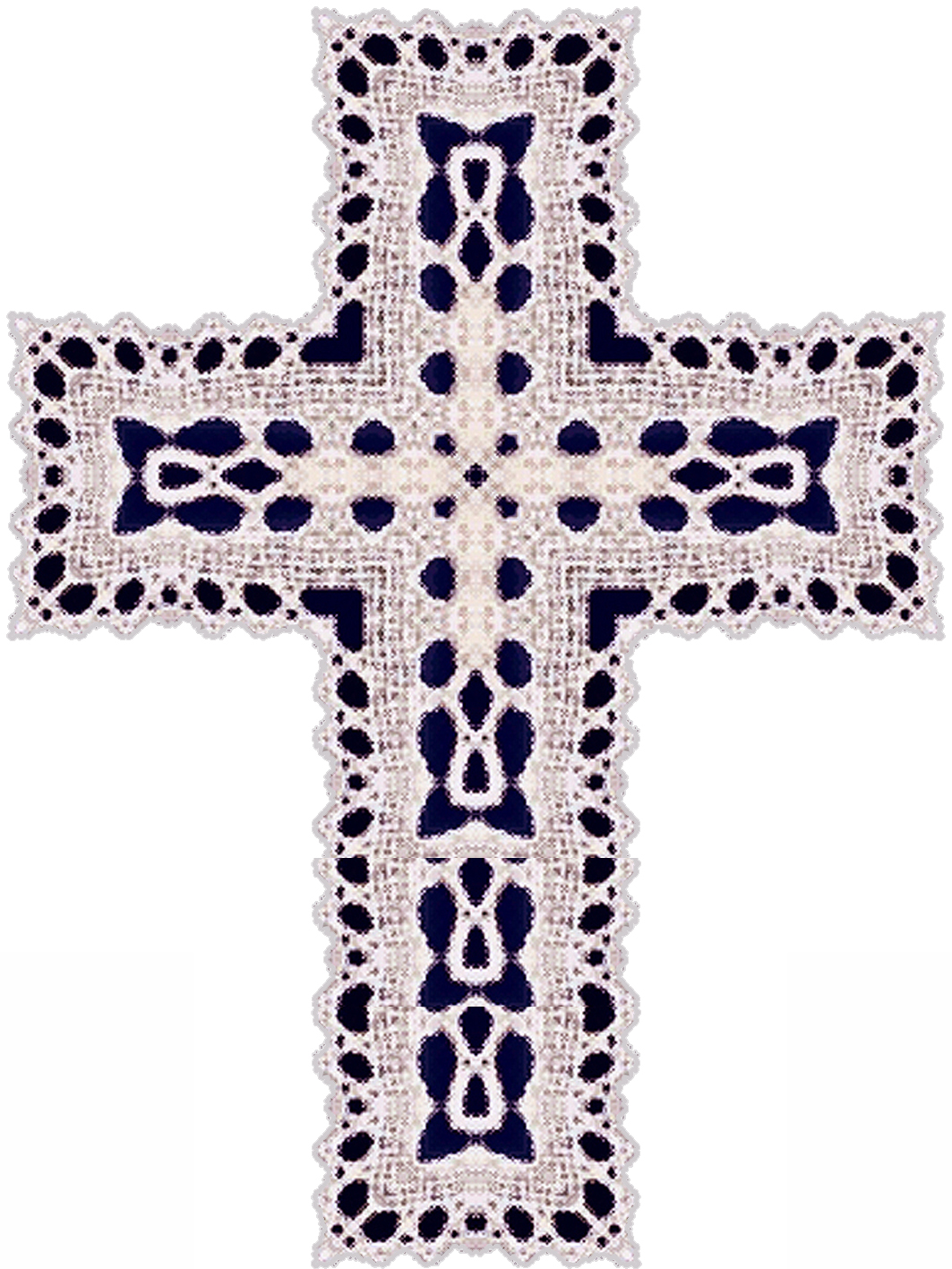 ArtbyJean - Easter Clip Art: Beautiful lace crochet pattern on an ...