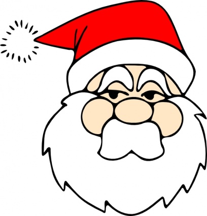 Santa Line Art clip art - Download free Other vectors