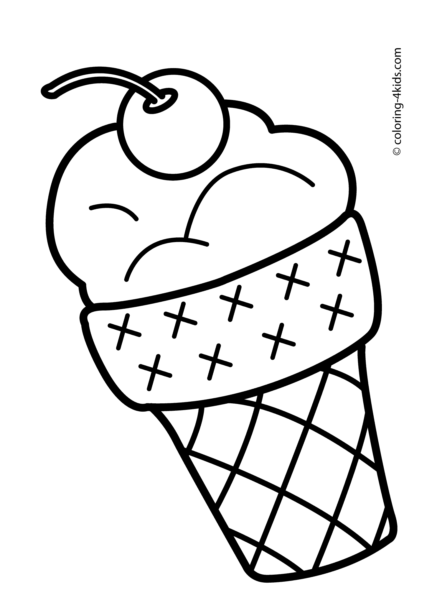 Summer coloring pages with ice cream for kids, seasons coloring ...