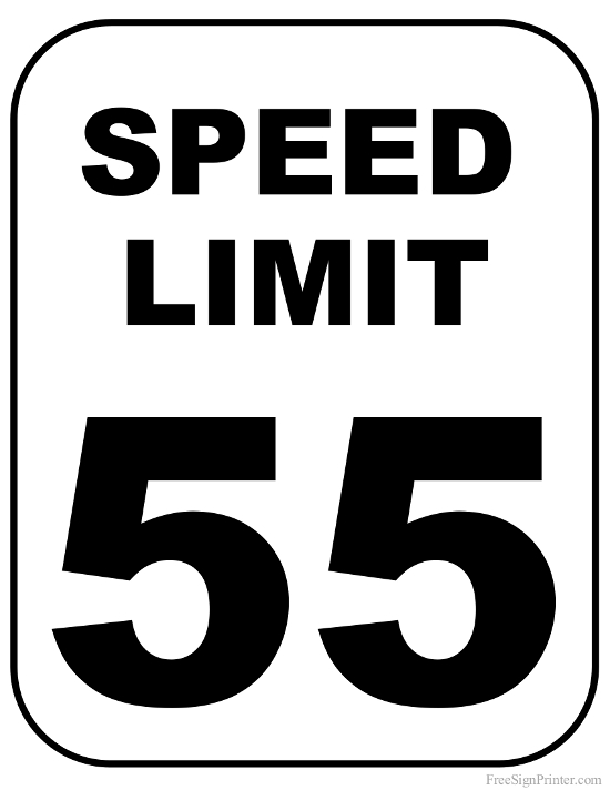 Printable Speed Limit Signs