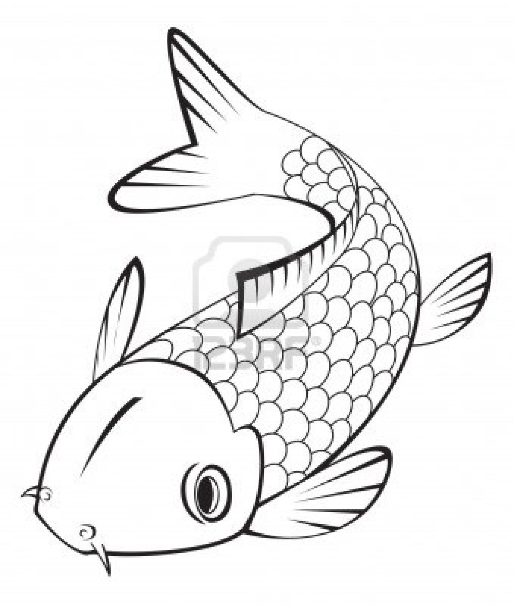 Fish Line Drawings - Cliparts.co