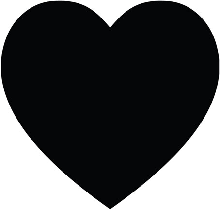Simple Black Heart Outline | zoominmedical.