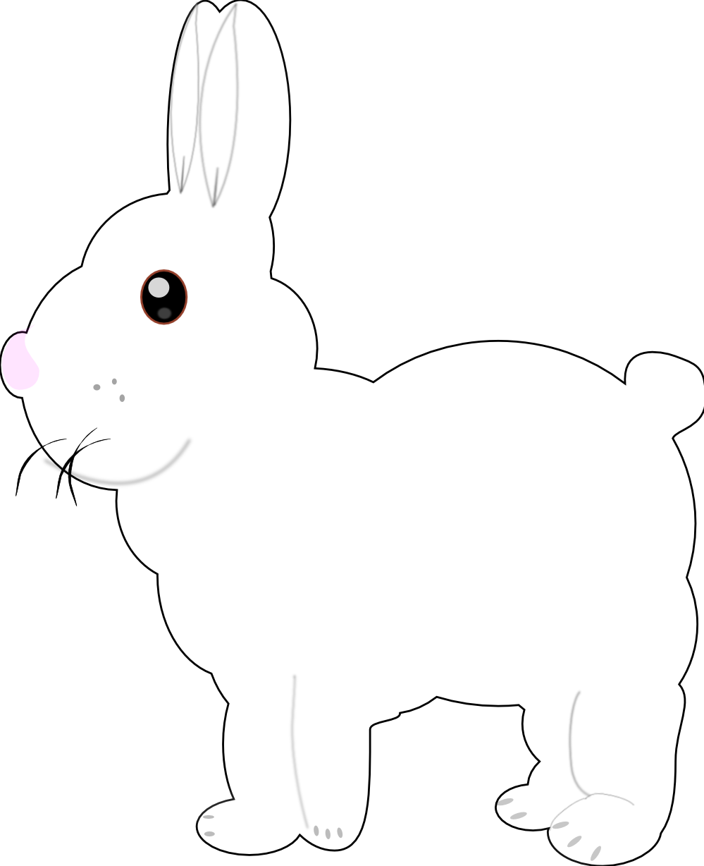 clipartist.net » Clip Art » chocolate bunny black white line ...