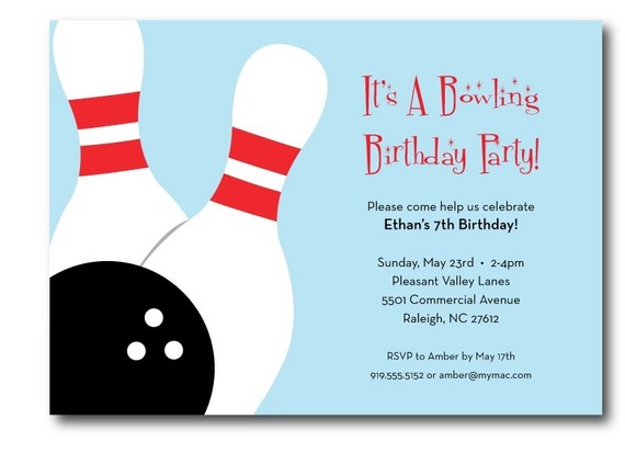 Bowling Birthday Party Invitation | Dsncl Wedding