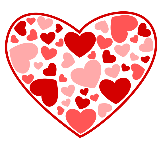 Free Heart Filled With Hearts Clip Art