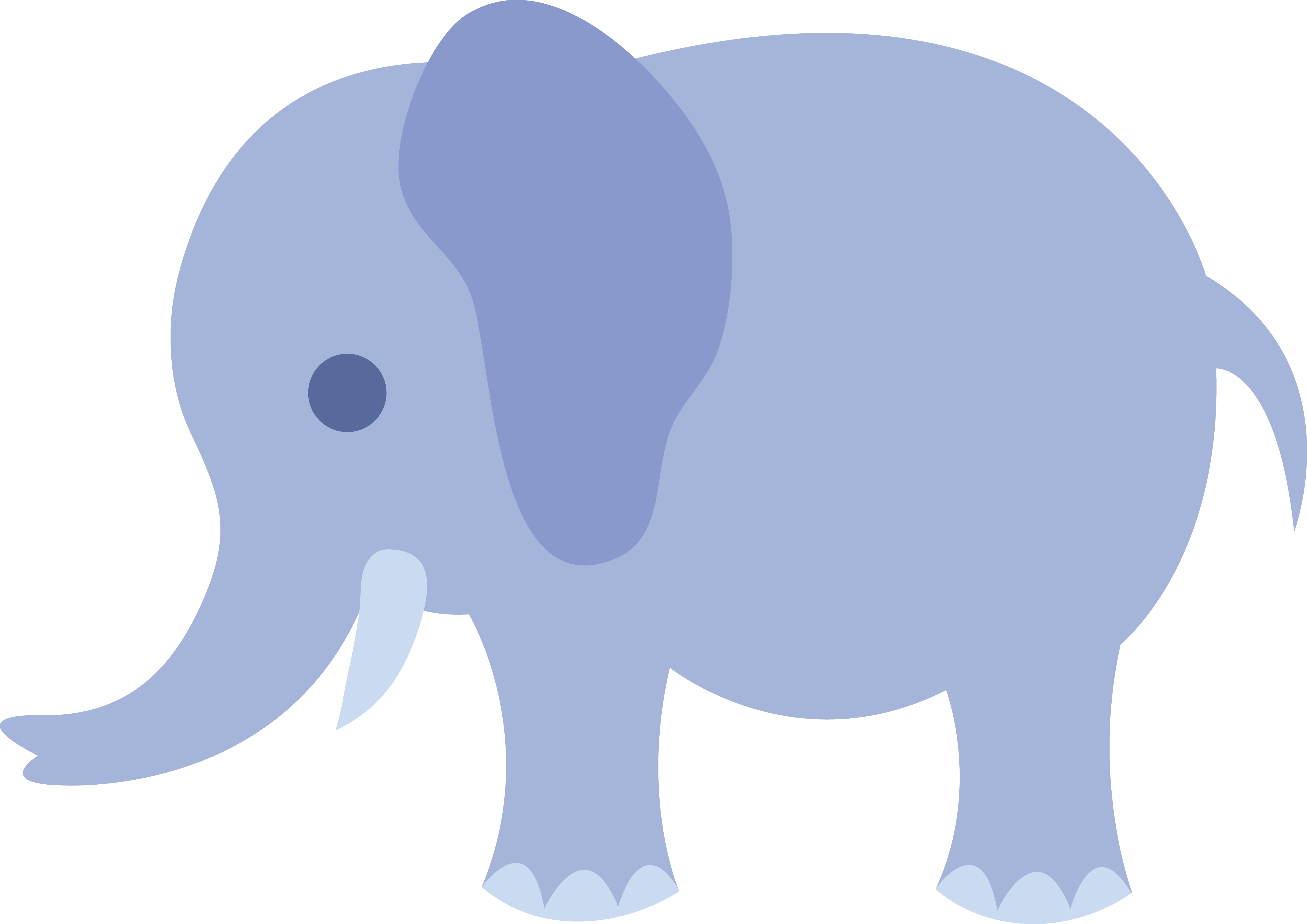 Little Blue Elephant - Free Clip Art