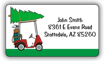 Christmas Golf Cart Label | Stonehouse Collection