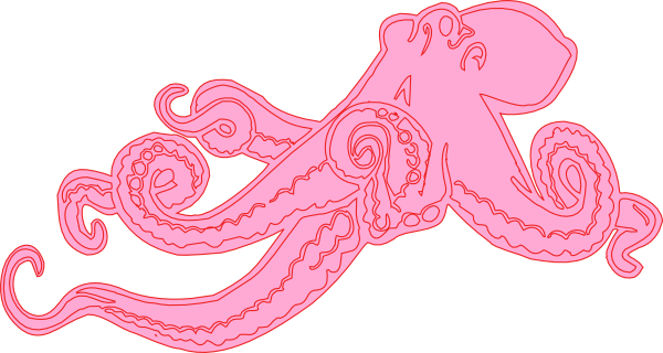 Pink Octopus clip art - vector clip art online, royalty free ...