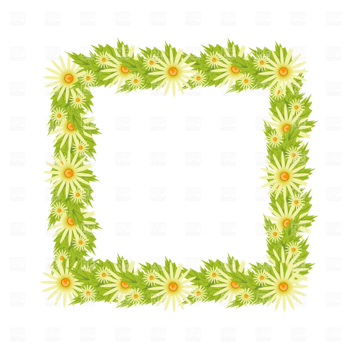 Floral frame with leaves and flowers, Borders and Frames, download ...