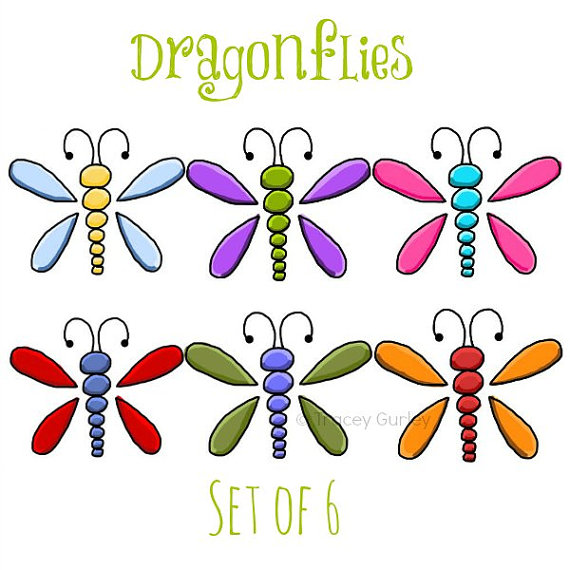 Popular items for dragonfly clip art on Etsy
