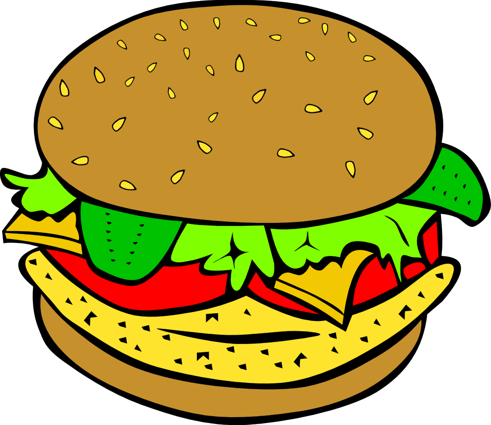 OnlineLabels Clip Art - Fast Food, Lunch-Dinner, Chicken Burger