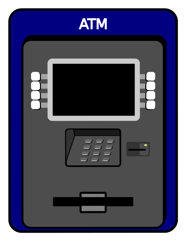 Free Simple ATM Machine Clip Art