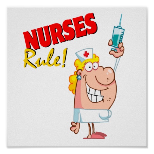 nurses rule cute cartoon nurse print | Zazzle