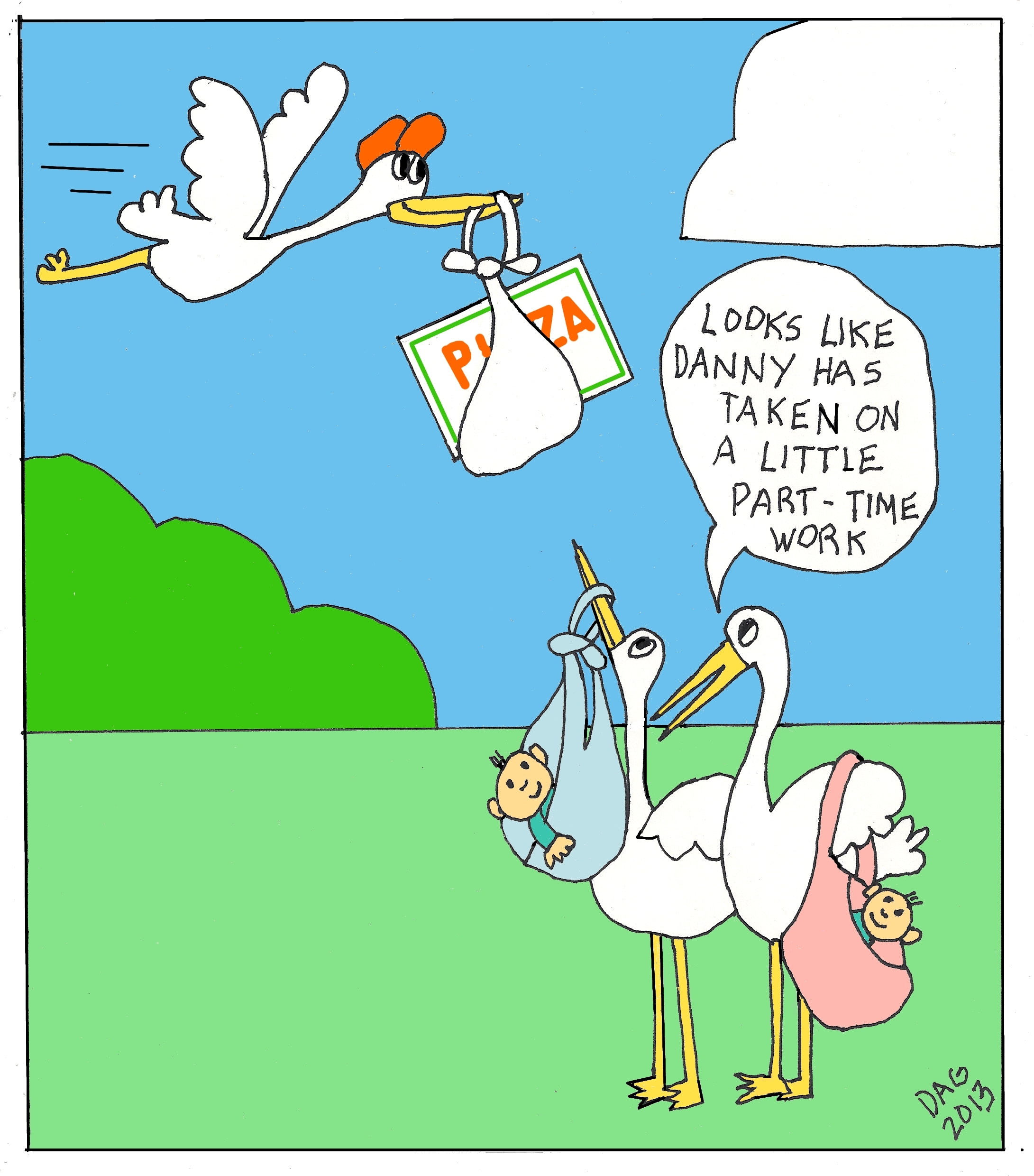 stork cartoon | I Know I Made You Smile