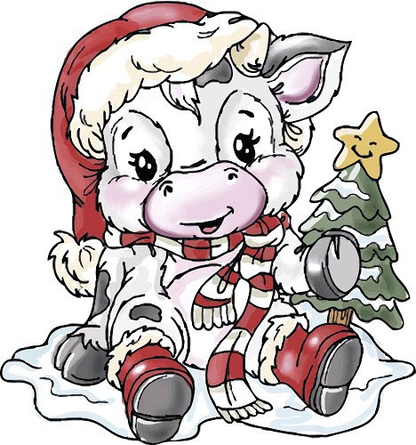Clear stamps Yvonne Design CDST10001 "Christmas cow" Hobbyshop ...