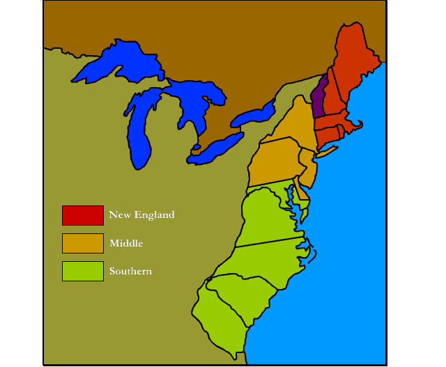 13 Colonies Regions «