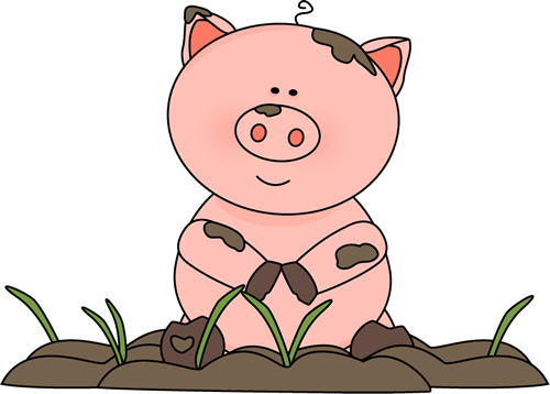 Pig in the Mud Clip Art - Pig in the Mud Image