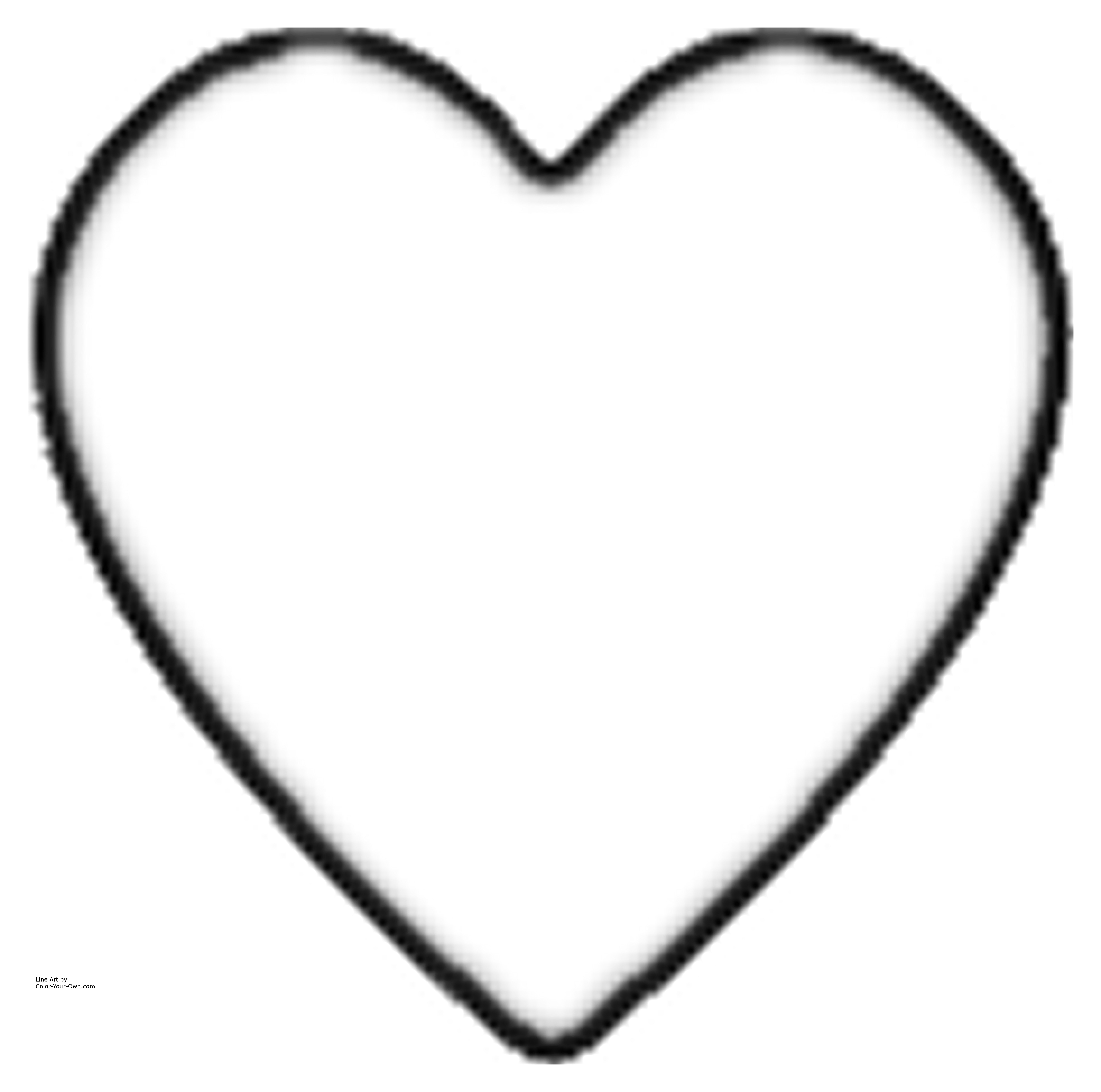 New Valentine's Day Coloring Page - a simple Heart | Coloring ...