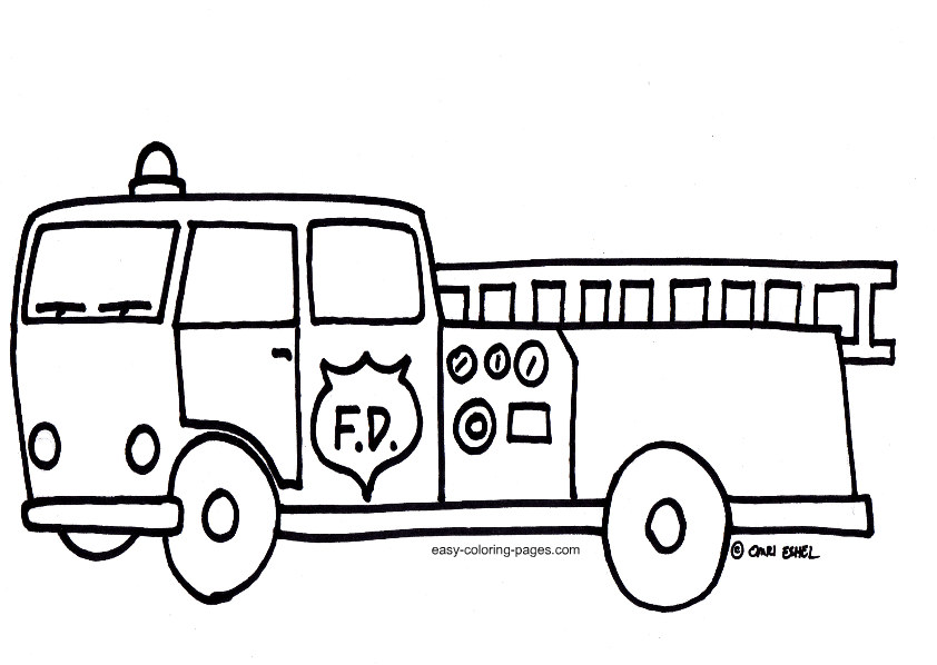 Fire Truck Outline