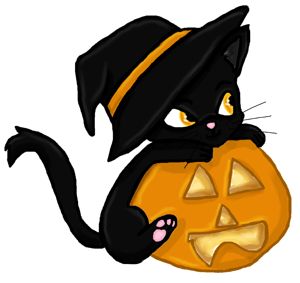 clip art black halloween cat - photo #46