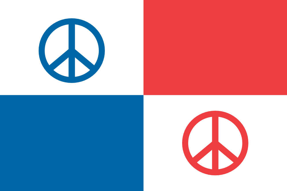 Panama Peace Symbol Flag 5 twee peacesymbol.org Peace ...
