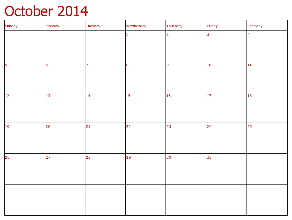 Printable Monthly Calendars