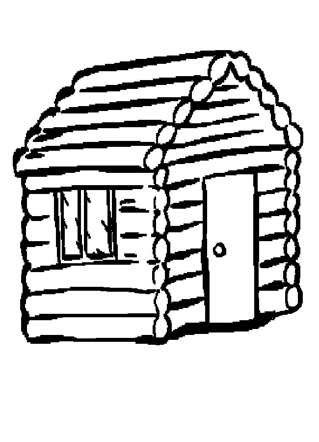 Log Cabin Coloring Sheet - Homeschool Helper - ClipArt Best ...