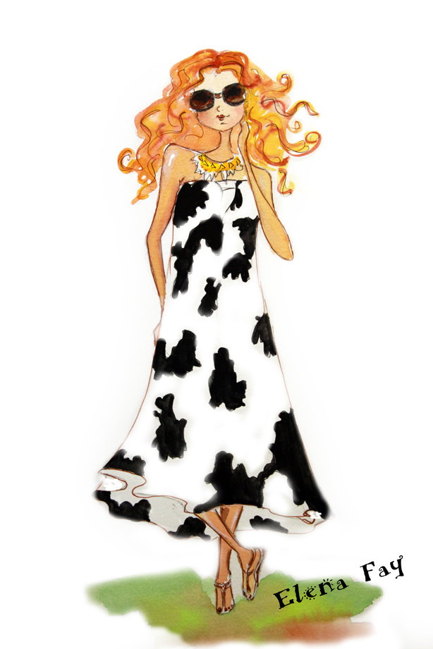 Cow Print Dress ...Mooo ....& Monday Bloom - DC in Style